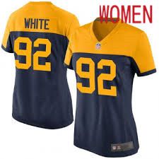 Women Green Bay Packers #92 Reggie White Nike Navy Game Retired Player NFL Jersey